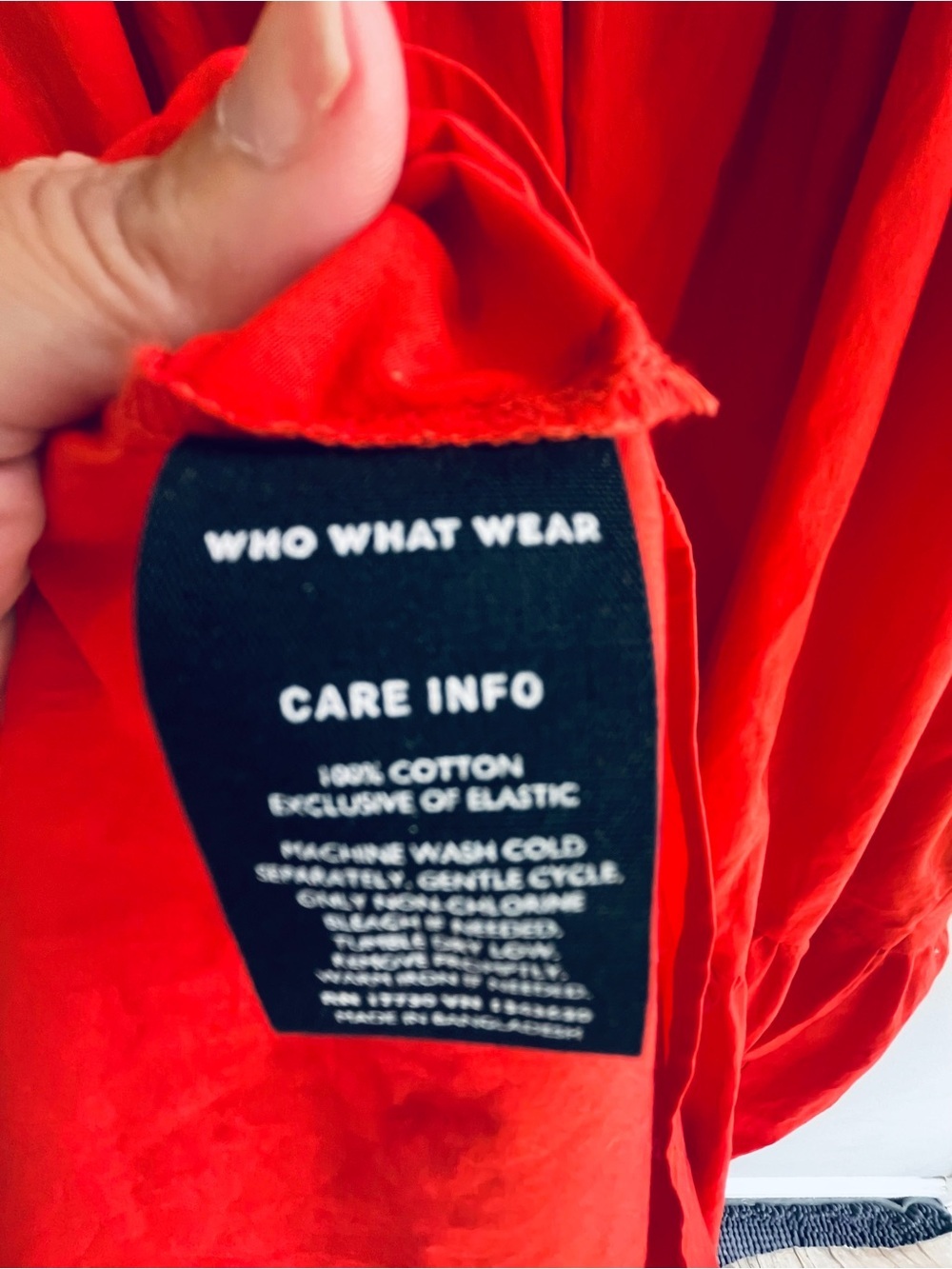 Red Tie-Strap Summer Dress Pockets NWT Size Small - Picture 11 of 11